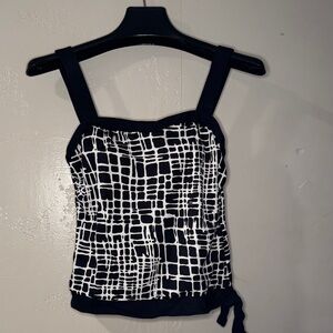 Black and White MiracleSuit Swim Top